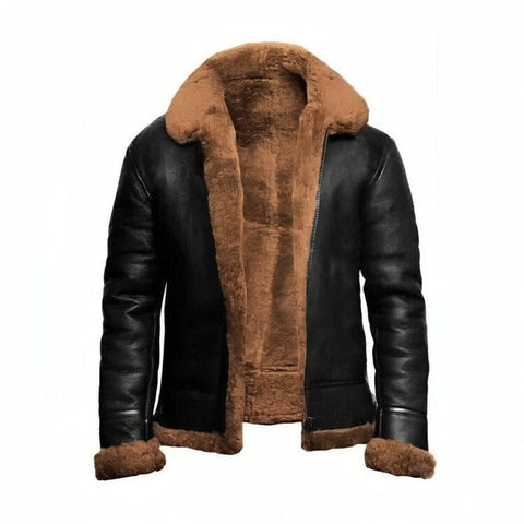 The Strider Faux Leather Fur Jacket WellMan Studios 