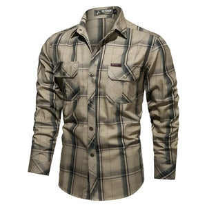 The Garrison Long Sleeve Shirt - Multiple Colors WM Studios Khaki XS 