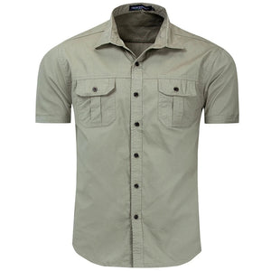 The Bridger Short Sleeve Cargo Shirt - Multiple Colors WM Studios Army Green M 