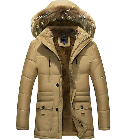 The Ridge Hooded Winter Jacket - Multiple Colors 0 WM Studios Khaki S 