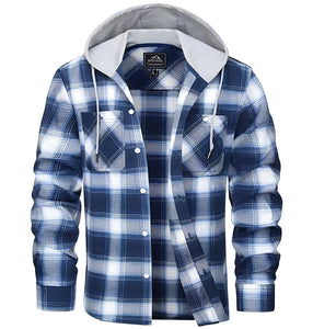 The Beckett Hooded Winter Flannel - Multiple Colors 0 WM Studios Navy S 