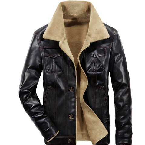 The Fox Winter Faux Leather Jacket - Multiple Colors 0 WM Studios Black XS 