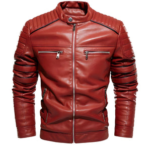 The Cosimo Faux Leather Biker Jacket - Multiple Colors