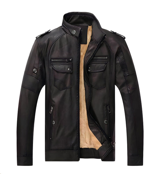 The Julian Faux Leather Moto Jacket - Multiple Colors – WM Studios