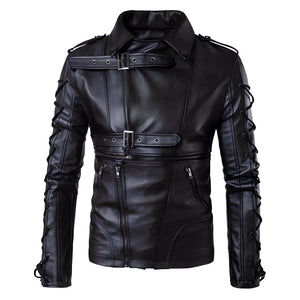 The Cavalier Strapped Faux Leather Biker Jacket Shop5798684 Store XS 