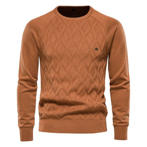 The Jasper Slim Fit Knitted Pullover Sweaters - Multiple Colors 0 WM Studios Orange S 