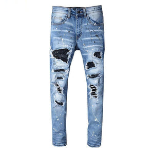 The Slayer Rhinestone Distressed Jeans