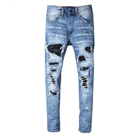 The Slayer Rhinestone Distressed Jeans Shop5798684 Store 28 