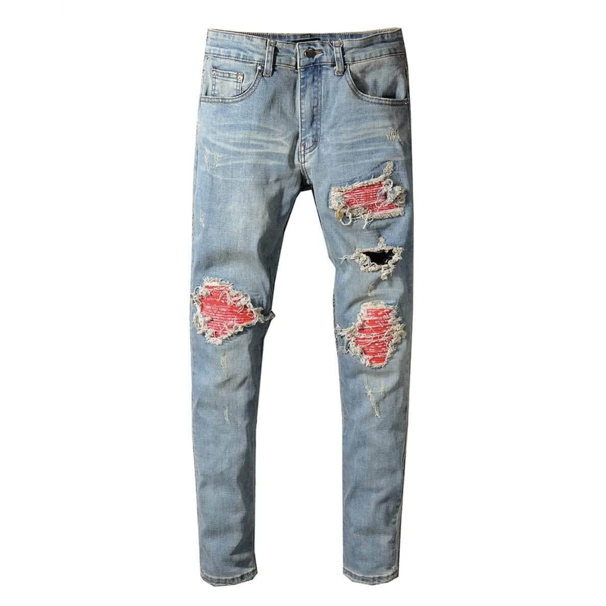 The Carnage Distressed Biker Jeans designer jeans store 29 