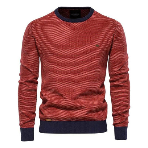 The Tyson Slim Fit Pullover Sweater - Multiple Colors Well Worn Red M 